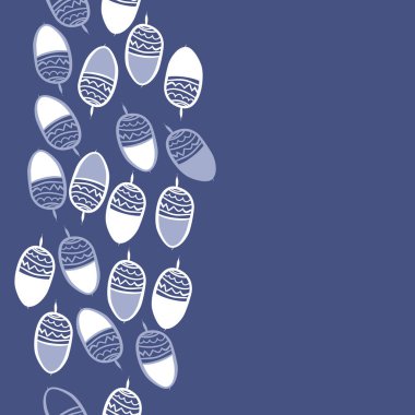 Meşe palamudu dikişsiz desen, çizgili.