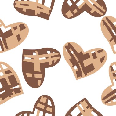 Renkli kalpler ile dikişsiz vektör illüstrasyon