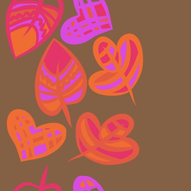 Soyut basit yaprakların kusursuz deseni