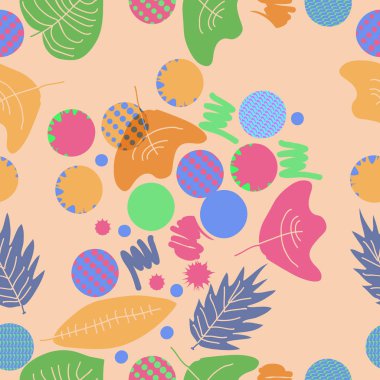 Çok renkli sonbahar yapraklarının Dikişsiz deseni