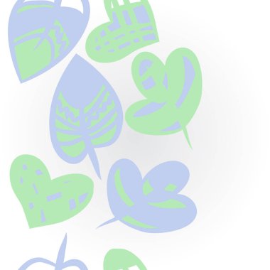 Soyut basit yaprakların kusursuz deseni