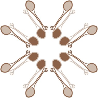 Soyut renkli kaşların Dikişsiz deseni