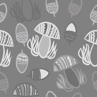 Soyut basit mantar Dikişsiz desen