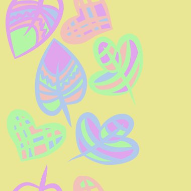 Soyut basit yaprakların kusursuz deseni