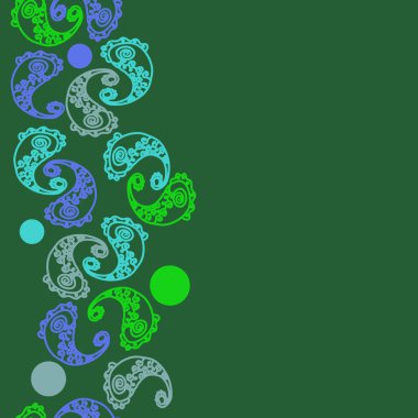 Soyut süs bitkilerinin Dikişsiz deseni