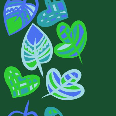 Soyut basit yaprakların kusursuz deseni