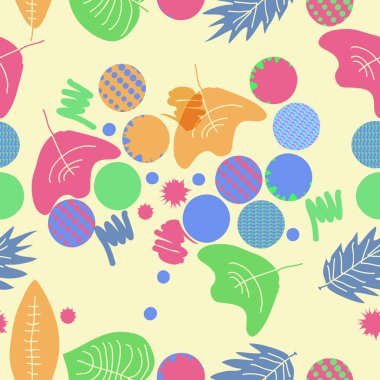 Çok renkli sonbahar yapraklarının Dikişsiz deseni