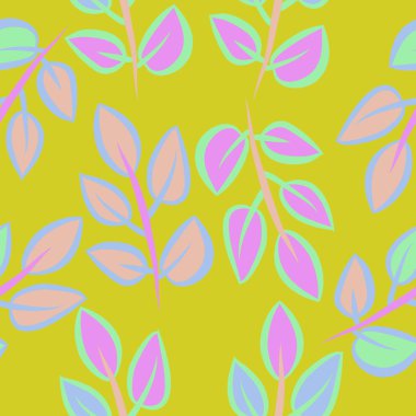 Soyut basit yaprakların kusursuz deseni
