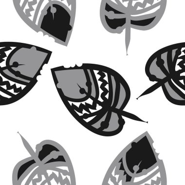 Soyut basit yaprakların kusursuz deseni