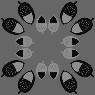 Soyut basit ağaç koni Dikişsiz desen