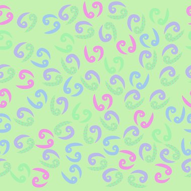 Balıklar ile sevimli Dikişsiz desen. Vektör Illustration