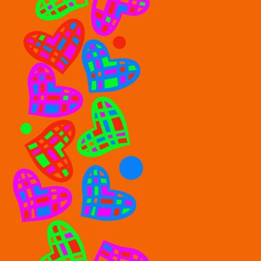 Soyut basit komik kalpler Dikişsiz desen