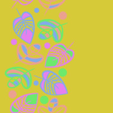 Soyut basit yaprakların kusursuz deseni