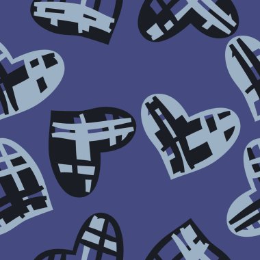 Renkli kalpler ile dikişsiz vektör illüstrasyon