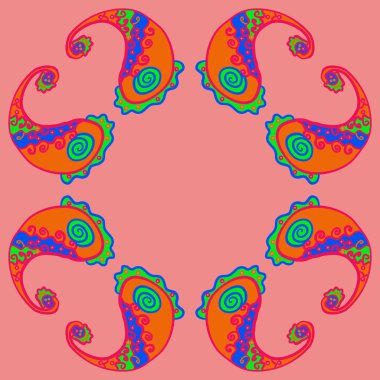 kopya alanı ile soyut basit çiçek deseni