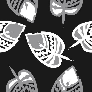 Soyut basit yaprakların kusursuz deseni