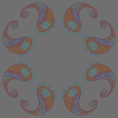 kopya alanı ile soyut basit çiçek deseni