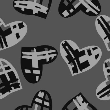 Renkli kalpler ile dikişsiz vektör illüstrasyon