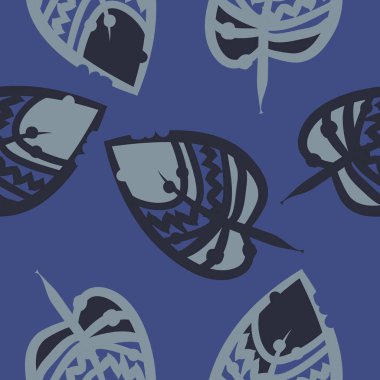 Soyut basit yaprakların kusursuz deseni