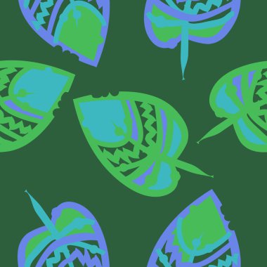 Soyut basit yaprakların kusursuz deseni