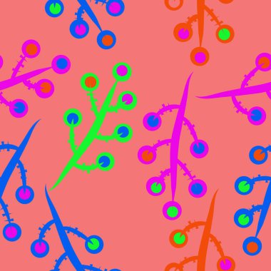 Soyut renkli dalları Dikişsiz desen