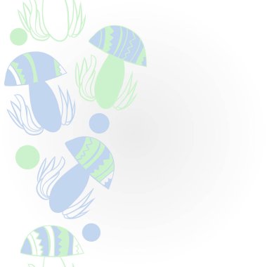 Soyut basit mantar Dikişsiz desen