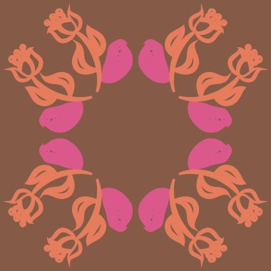 Soyut basit çiçeklerin kusursuz deseni