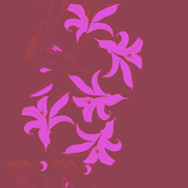 kopya alanı ile soyut basit çiçek deseni