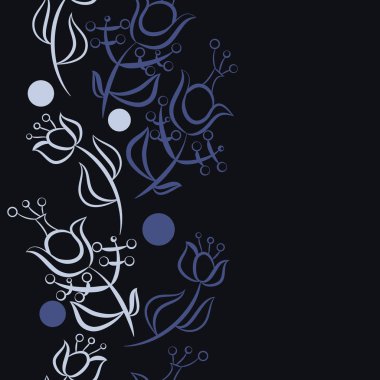 Soyut basit çiçeklerin kusursuz deseni