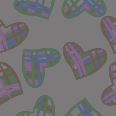 Renkli kalpler ile dikişsiz vektör illüstrasyon