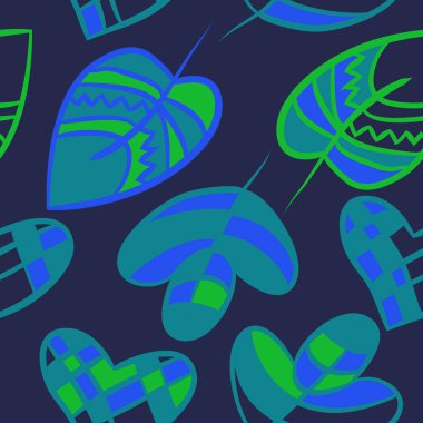 Soyut renkli yaprakları Dikişsiz deseni