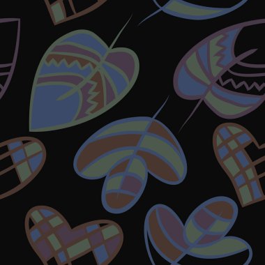 Soyut renkli yaprakları Dikişsiz deseni