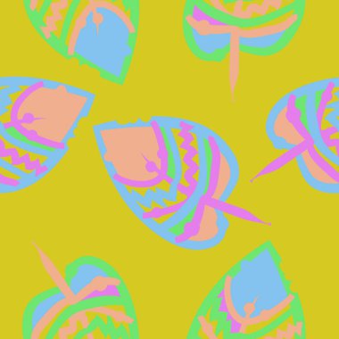 Soyut basit yaprakların kusursuz deseni