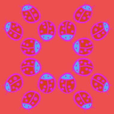 kopya alanı ile soyut basit böcekler desen