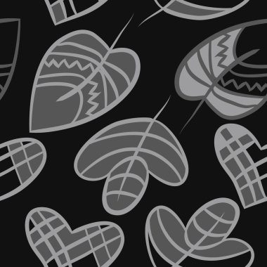 Soyut renkli yaprakları Dikişsiz deseni