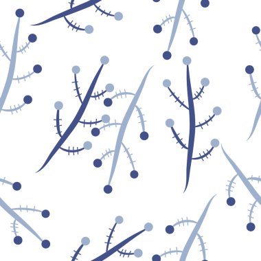 Soyut renkli dalları Dikişsiz desen