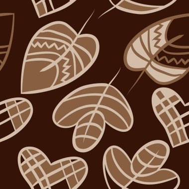 Soyut renkli yaprakları Dikişsiz deseni