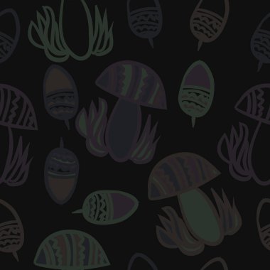 Soyut basit mantar Dikişsiz desen