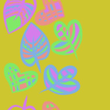 kopya alanı ile soyut basit çiçek deseni