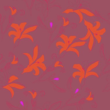 kopya alanı ile soyut basit çiçek deseni