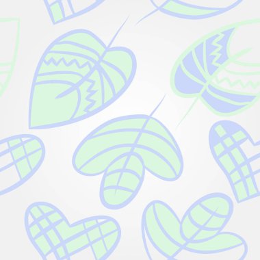 Soyut renkli yaprakları Dikişsiz deseni