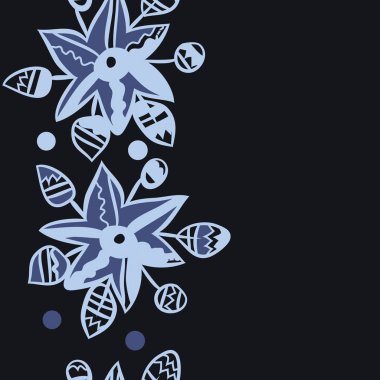 Soyut basit çiçeklerin kusursuz deseni