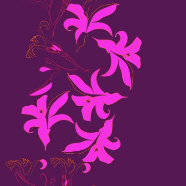 kopya alanı ile soyut basit çiçek deseni