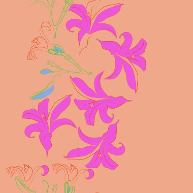 kopya alanı ile soyut basit çiçek deseni