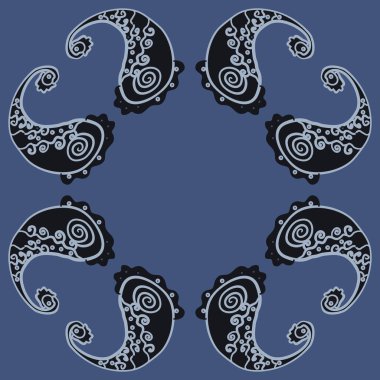 kopya alanı ile soyut basit çiçek deseni