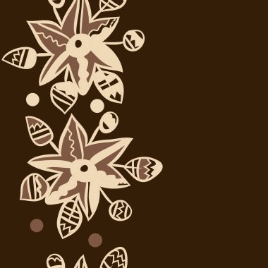 Soyut basit çiçeklerin kusursuz deseni