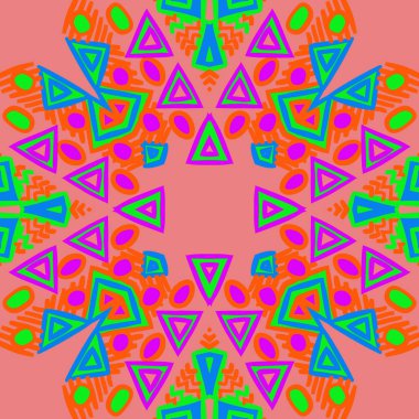 Renkli kaleydoskop deseni ile vektör illüstrasyon