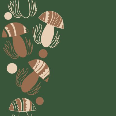 Soyut basit mantar Dikişsiz desen