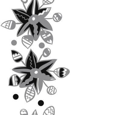 Soyut basit çiçeklerin kusursuz deseni