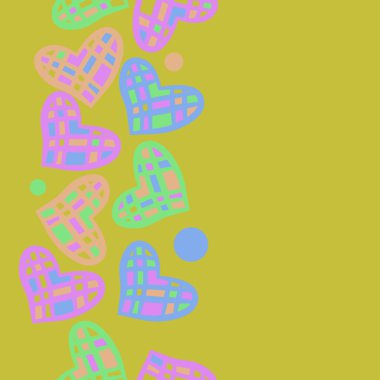 Soyut basit komik kalpler Dikişsiz desen